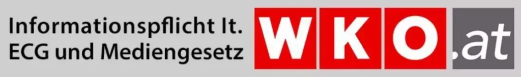 Logo mit Beschriftung Informationspflicht lt. ECG und Mediengesetz WKO.at